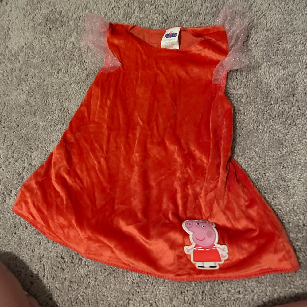 Peppa Pig Orange Velvet Dress